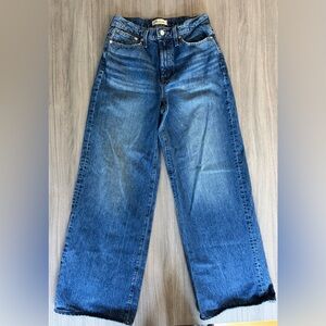Madewell Superwide-leg Jeans, Desota wash, Size 26